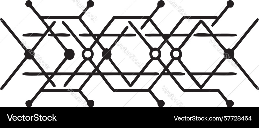 Abstract geometric interlocking x pattern modern vector image