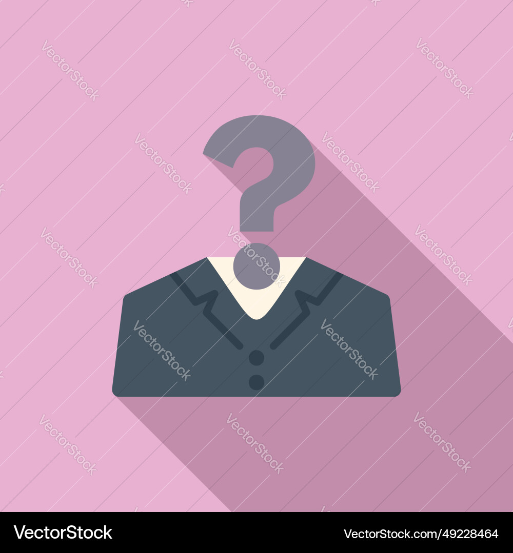 Anonymous agent icon flat person user Vector Image