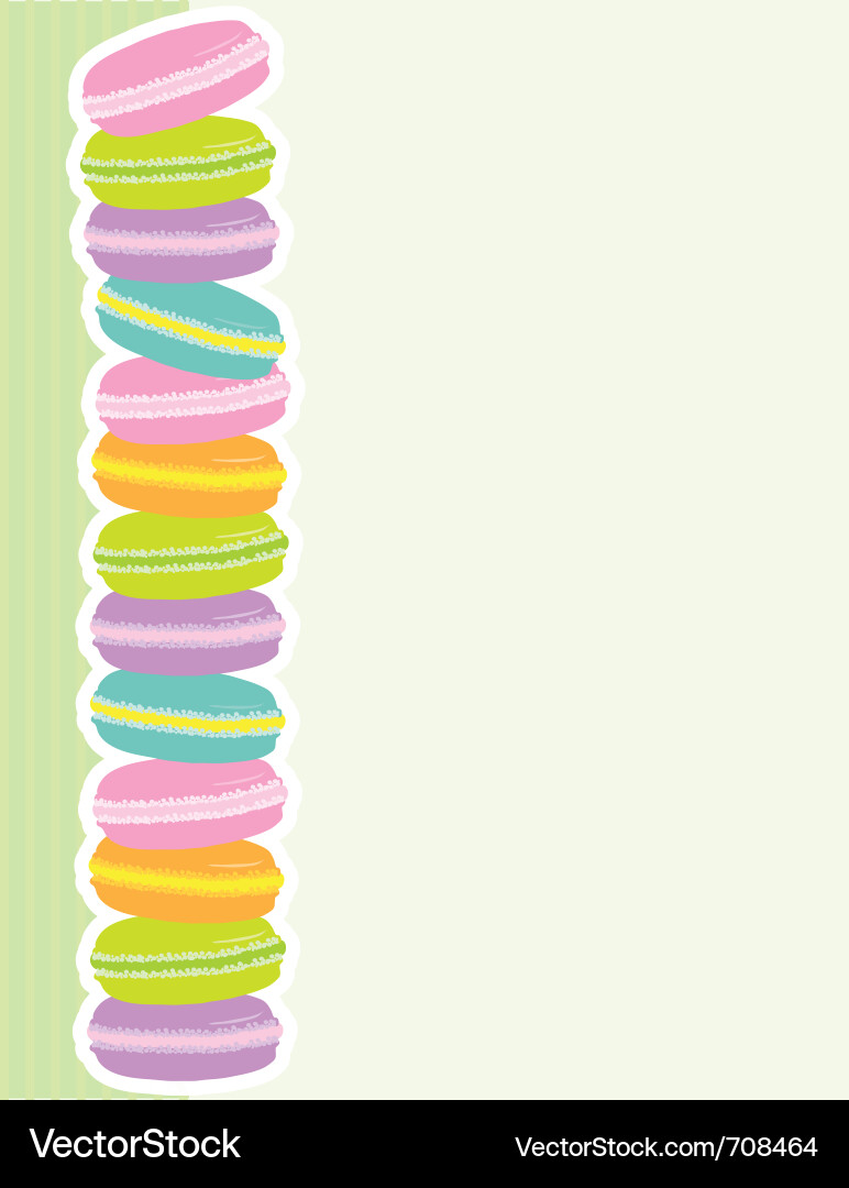 Colorful Macaron Border Vector Image
