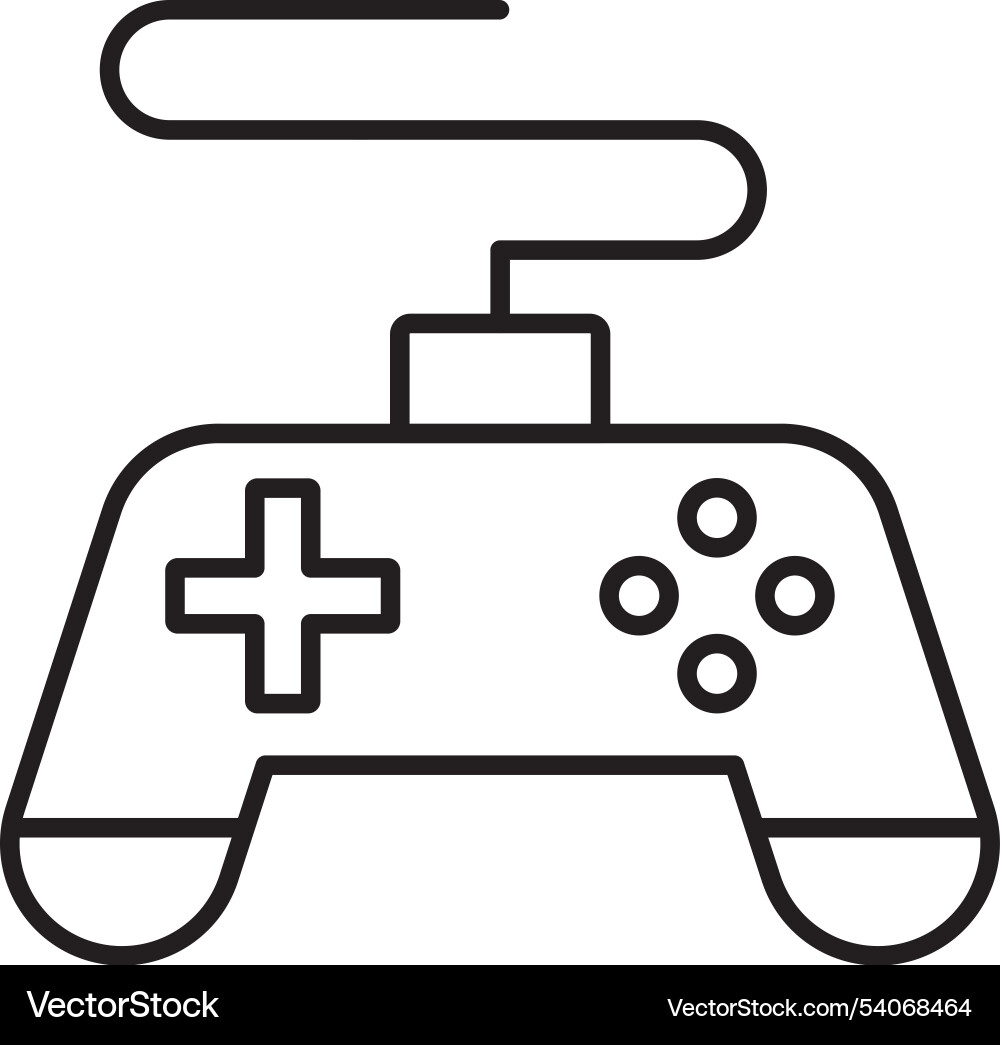 Game console line icon design Vector Image