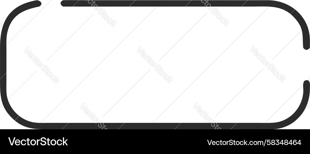 Rounded Frame with Gaps Vector Image