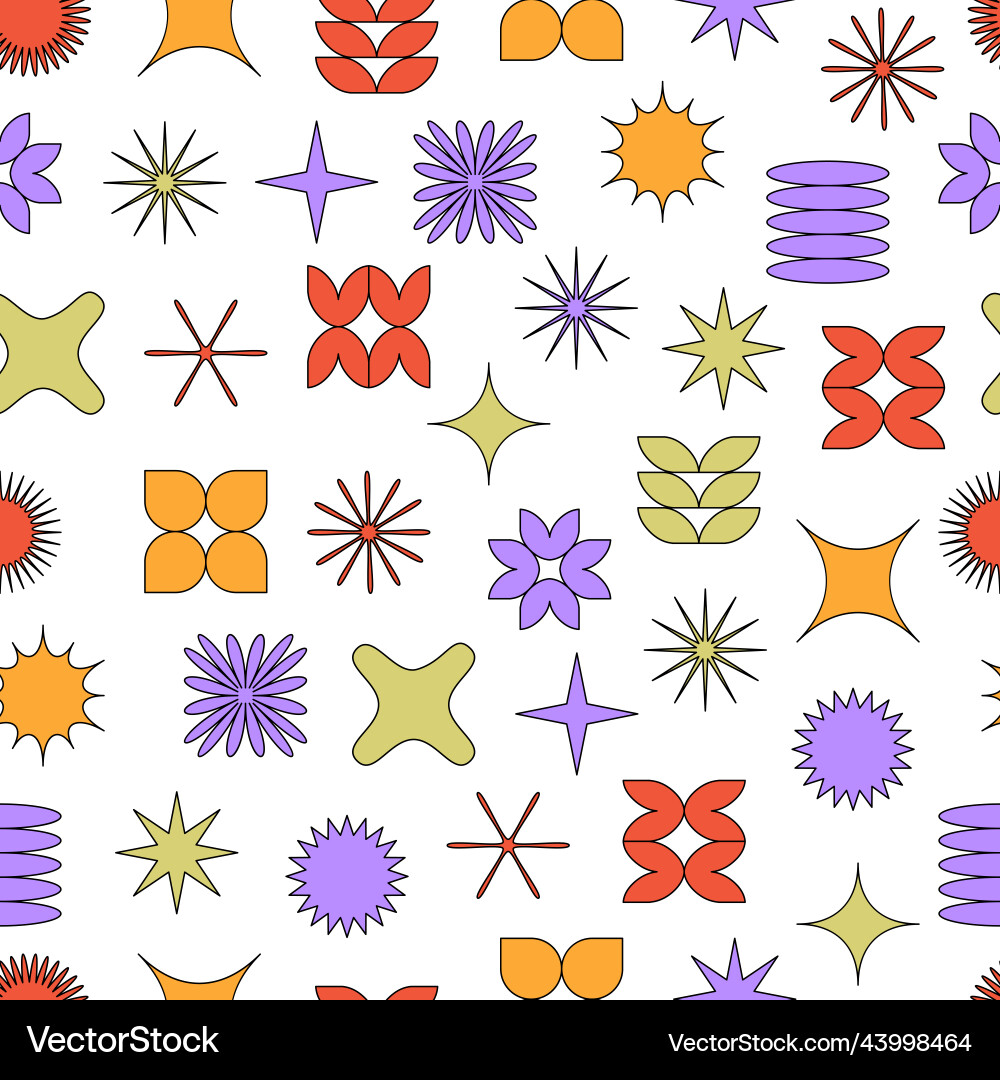 Seamless pattern with abstract colorful vector image