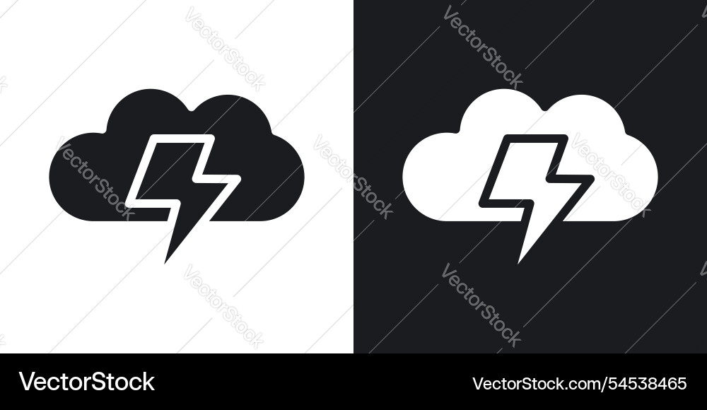 Cloud lightning icon Royalty Free Vector Image