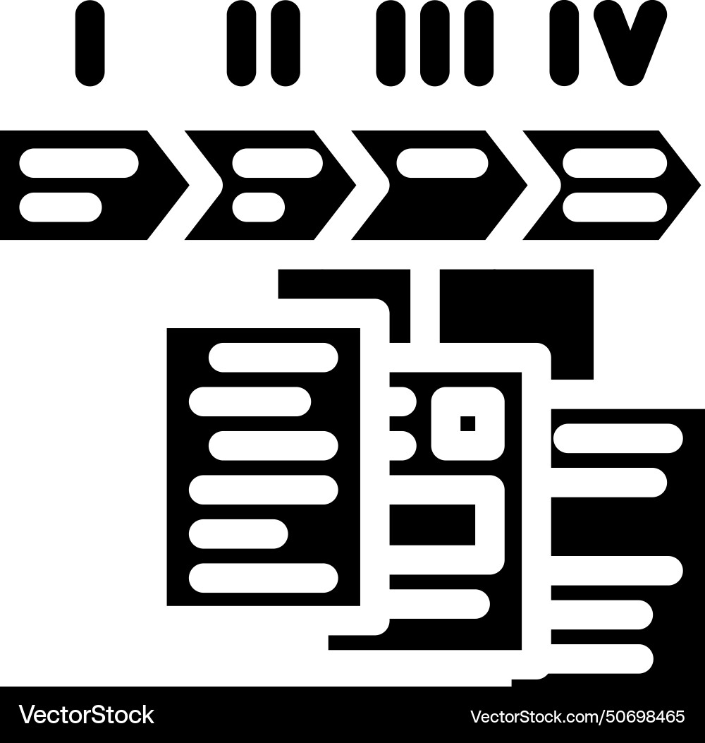 Content organization technical writer glyph icon vector image