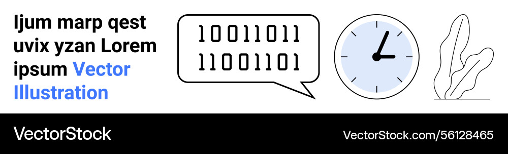 Digital communication concept with binary code Digital communication concept with binary code vector image