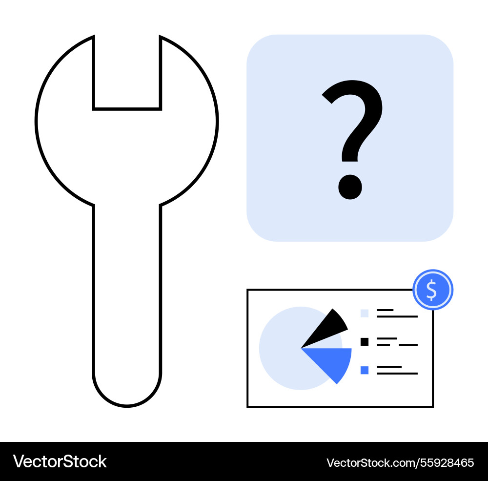 Problem-solving and analytics tools with a focus Problem-solving and analytics tools with a focus vector image