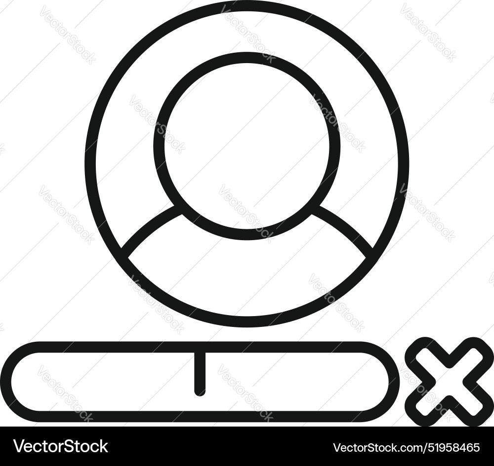 User icon being deleted from database User icon being deleted from database vector image