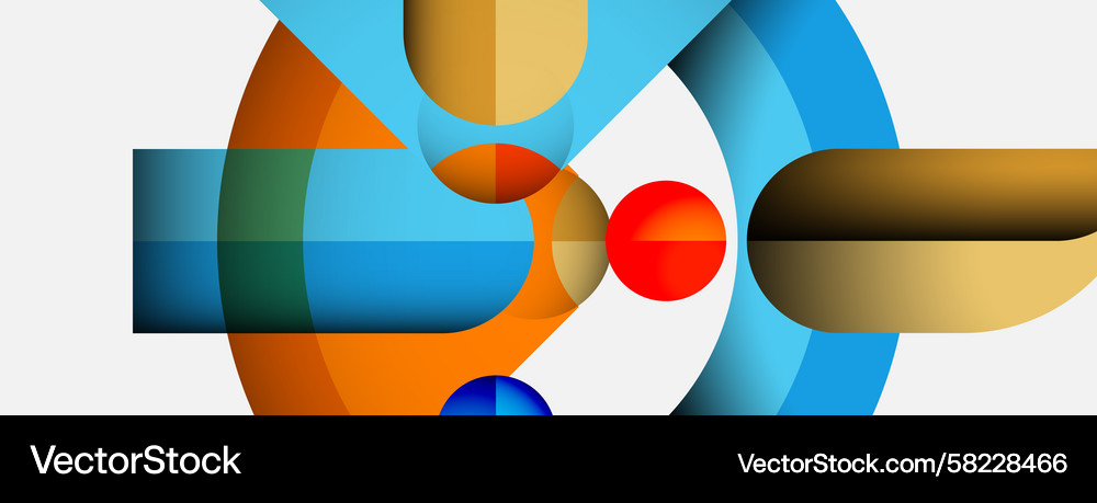 Abstract Shape Overlap Vector Image