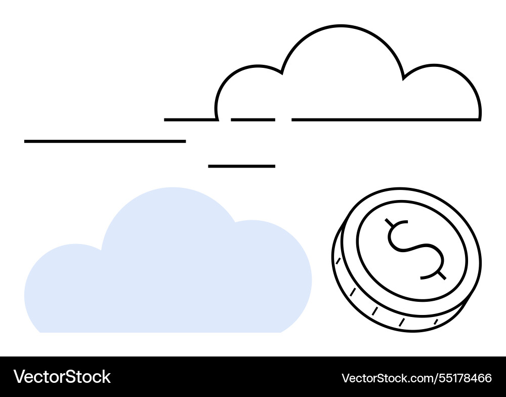 Cloud computing and financial transactions concept Cloud computing and financial transactions concept vector image