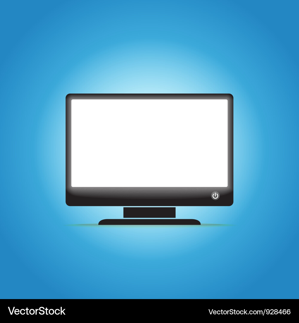 Glowing Computer Monitor vector image