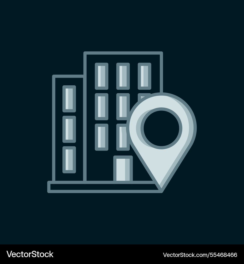 Line map pointer with house icon isolated Line map pointer with house icon isolated vector image