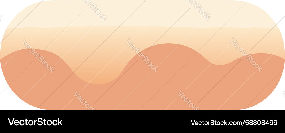 Smooth gradient abstract wave shape in earthy Vector Image