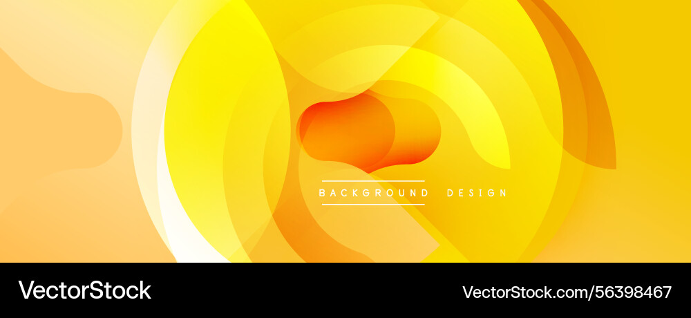 Abstract yellow design overlapping circles create Vector Image