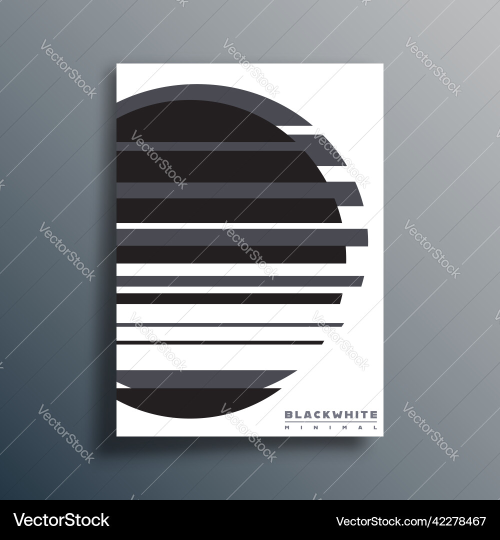 Black and white minimal design for flyer poster Black and white minimal design for flyer poster vector image