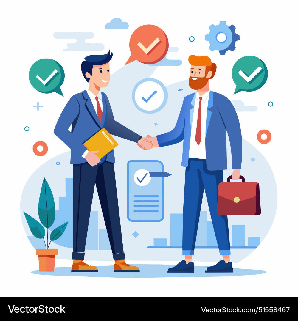 Commitment promise or agreement to deliver Commitment promise or agreement to deliver vector image