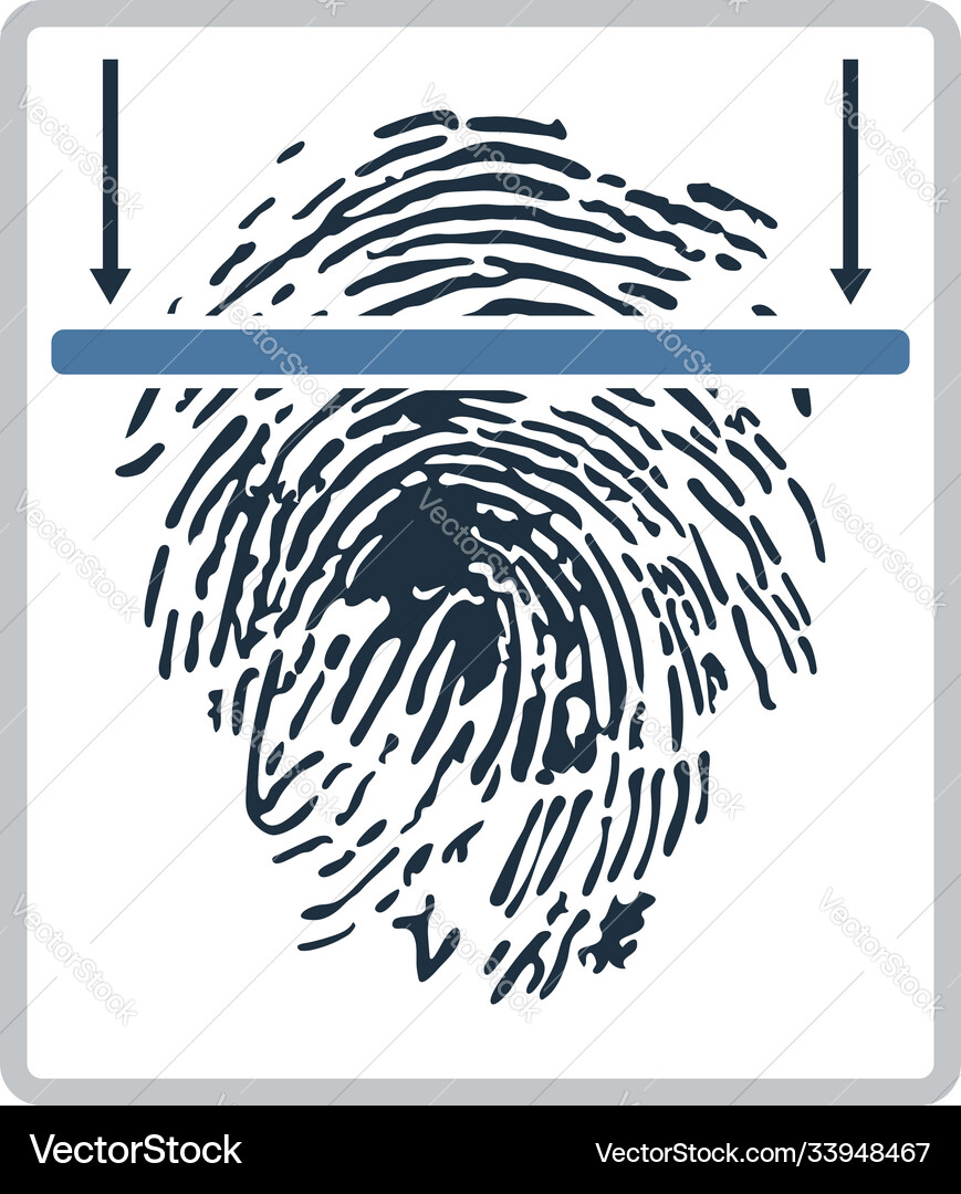 Fingerprint scan icon Fingerprint scan icon vector image