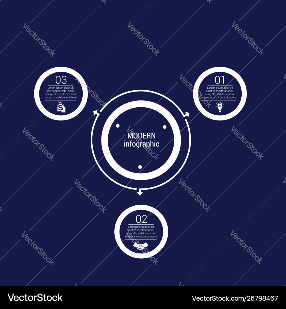 Monochrome circles in a circle pattern vector image