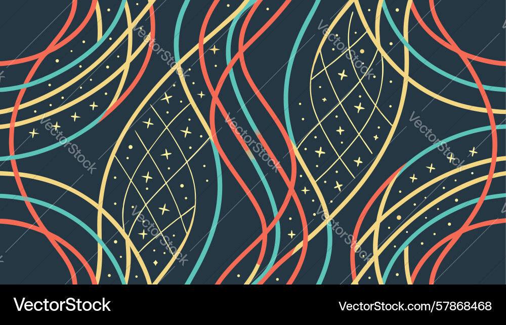 Abstract interwoven dynamic lines pattern design Vector Image
