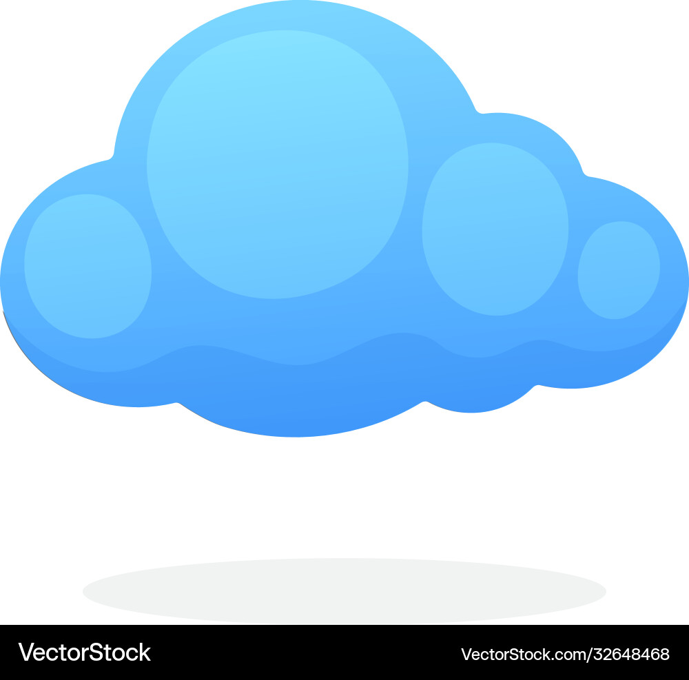 Blue cloud Royalty Free Vector Image - VectorStock