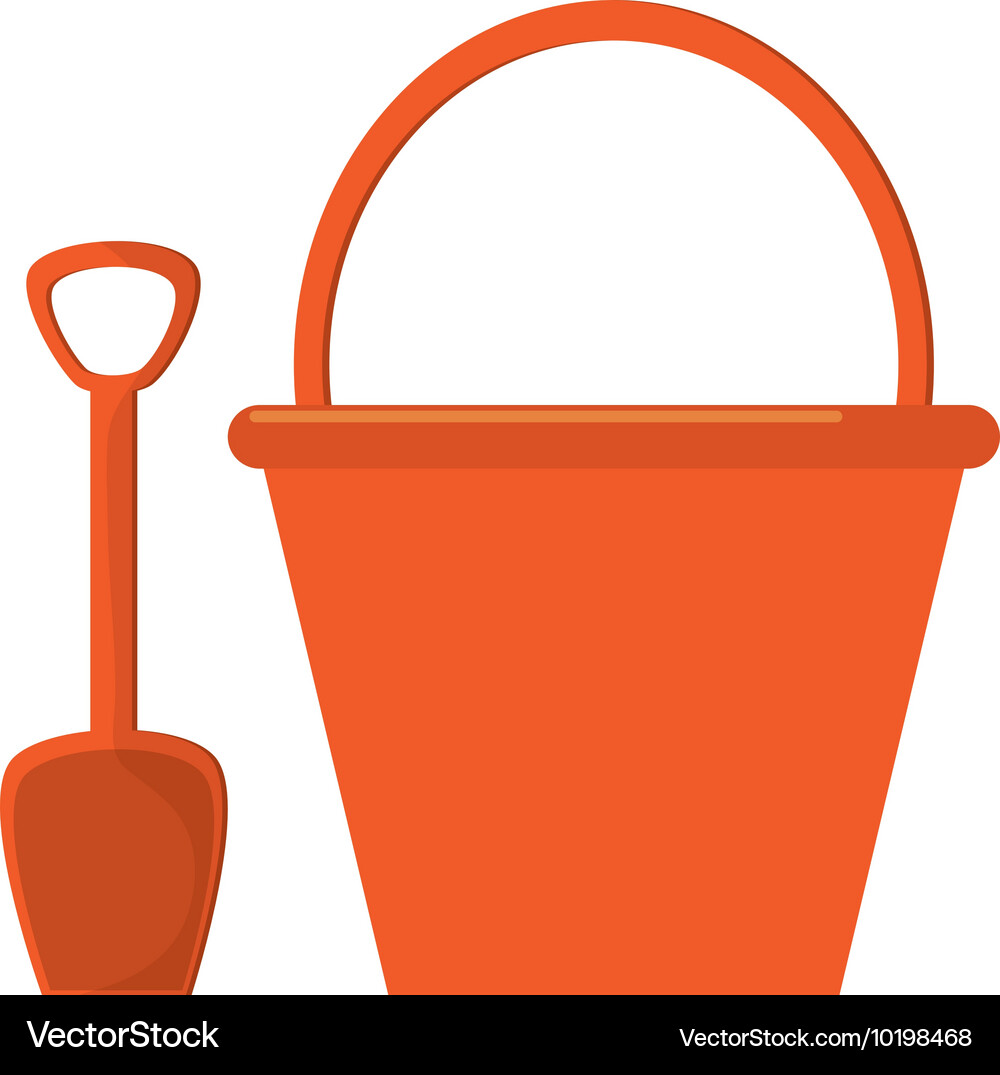 Bucket and shovel icon Vector Image
