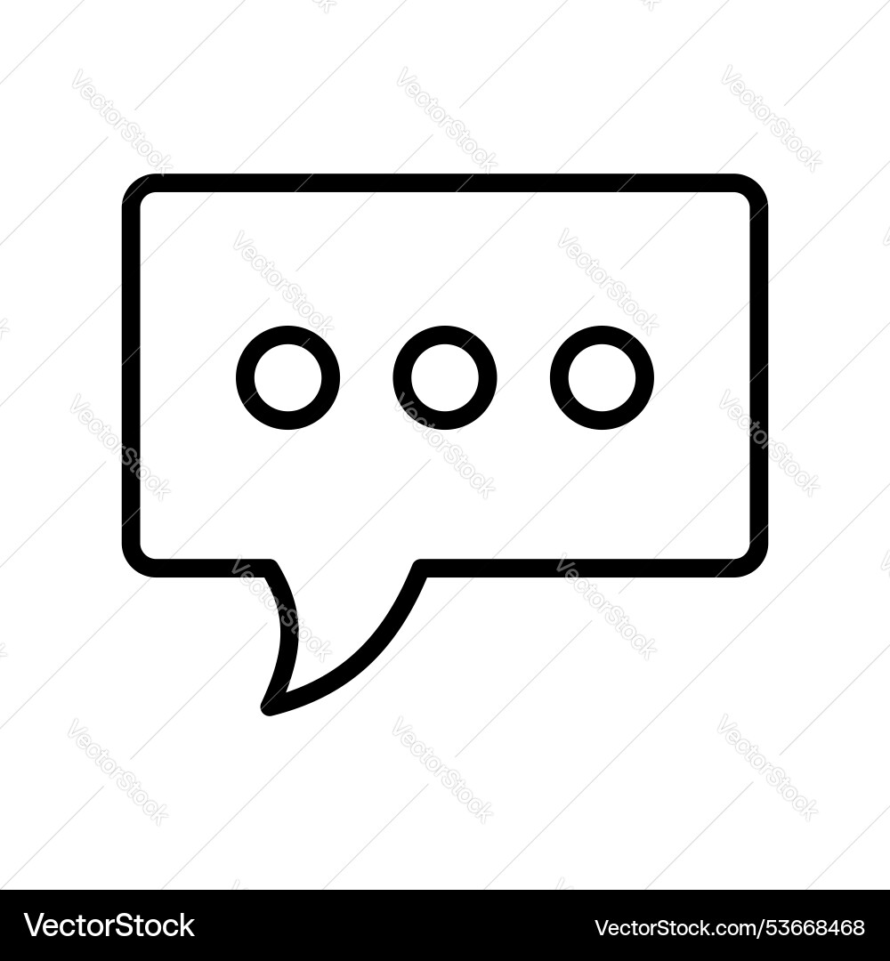 Chat bubble icon outline style design isolated Chat bubble icon outline style design isolated vector image