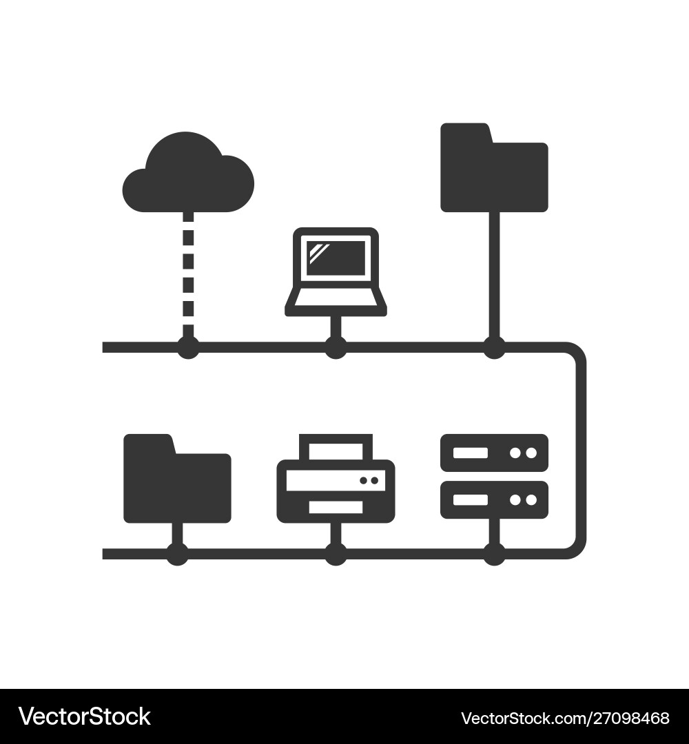 Computer network structure with different net Computer network structure with different net Vector Image