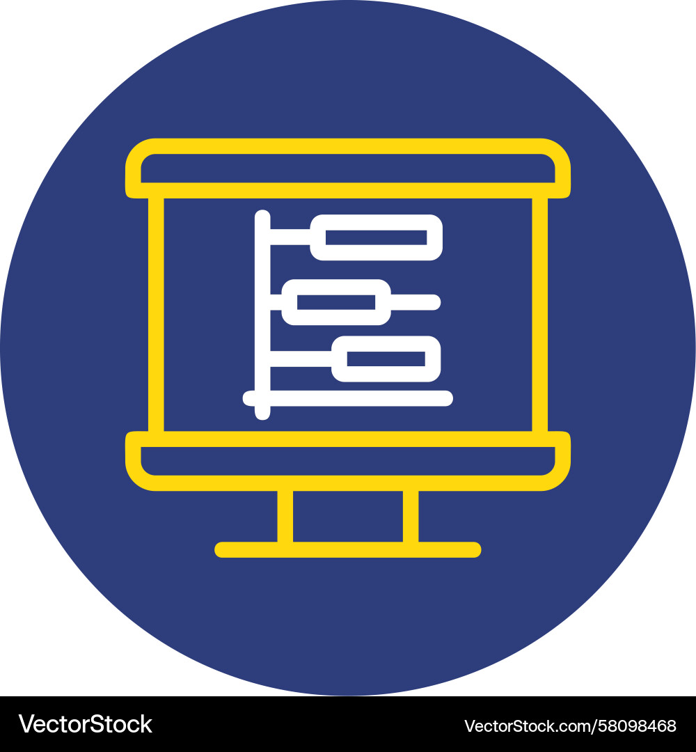 Gantt Chart Timeline Display Vector Image