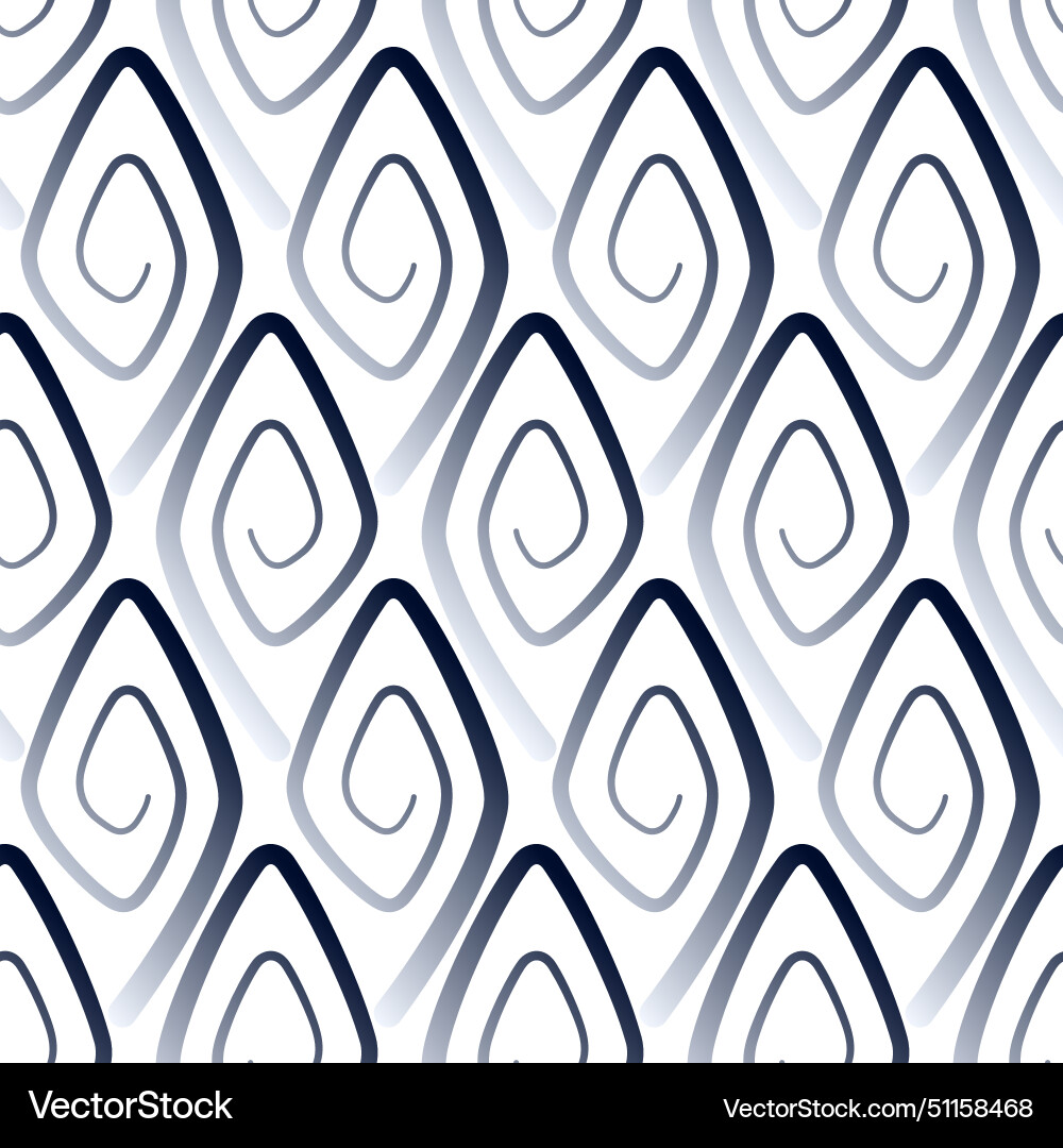 Gradient black spirals curl on white background Gradient black spirals curl on white background Vector Image