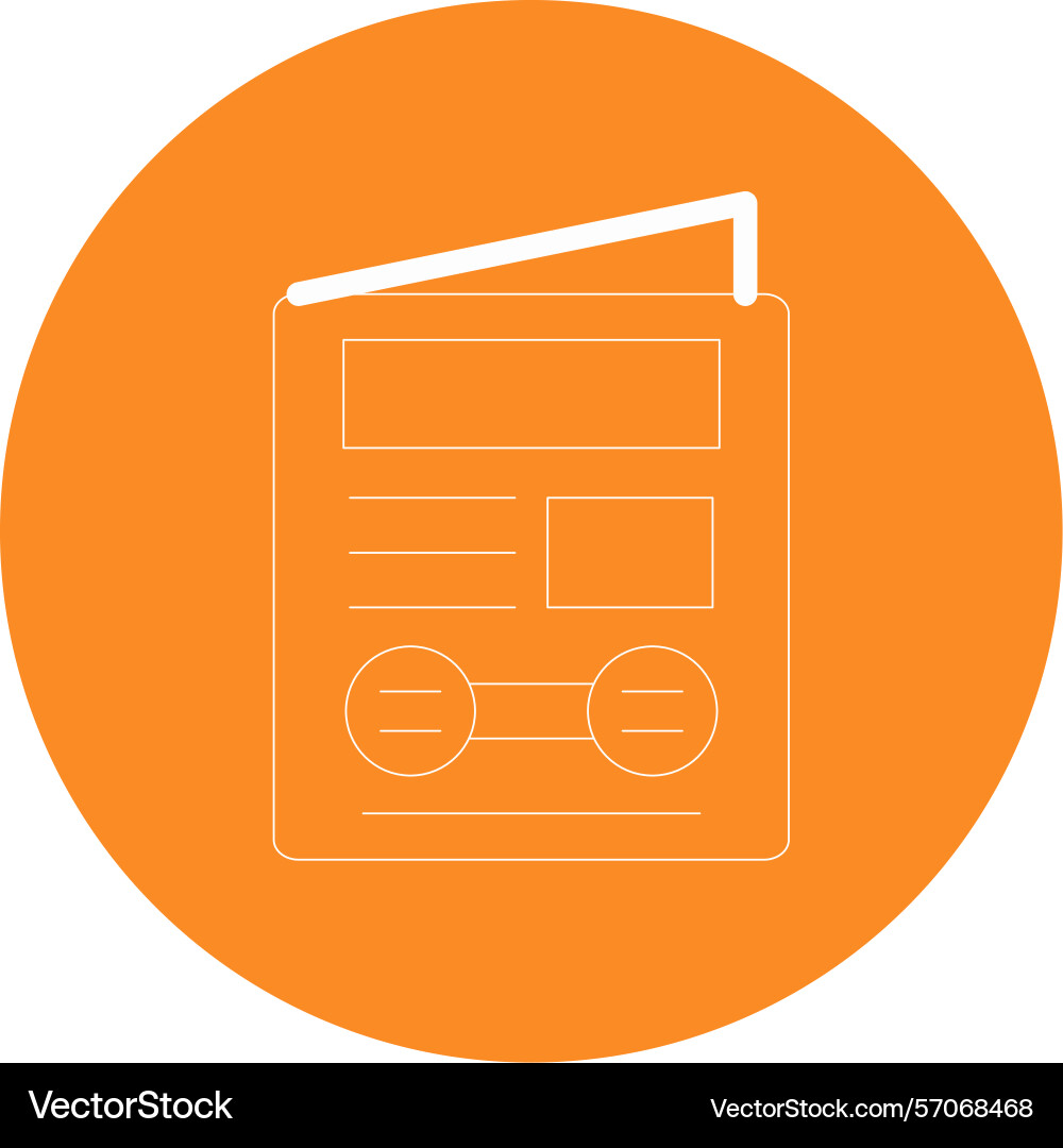 Script line circle style icon design vector image