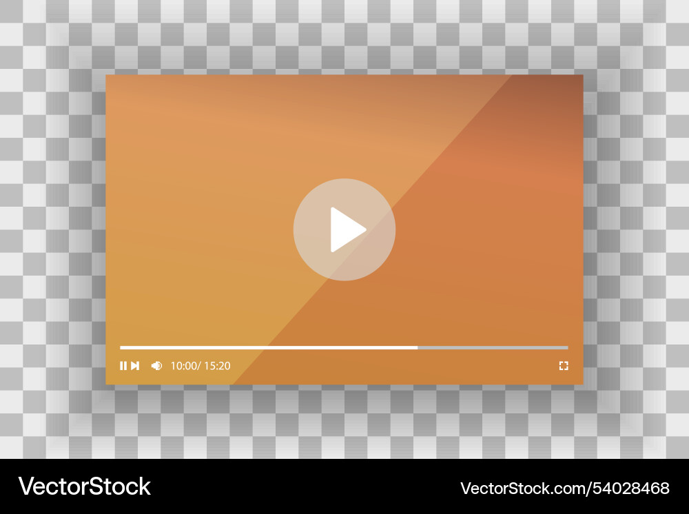 Template video player for web and mobile apps Template video player for web and mobile apps vector image