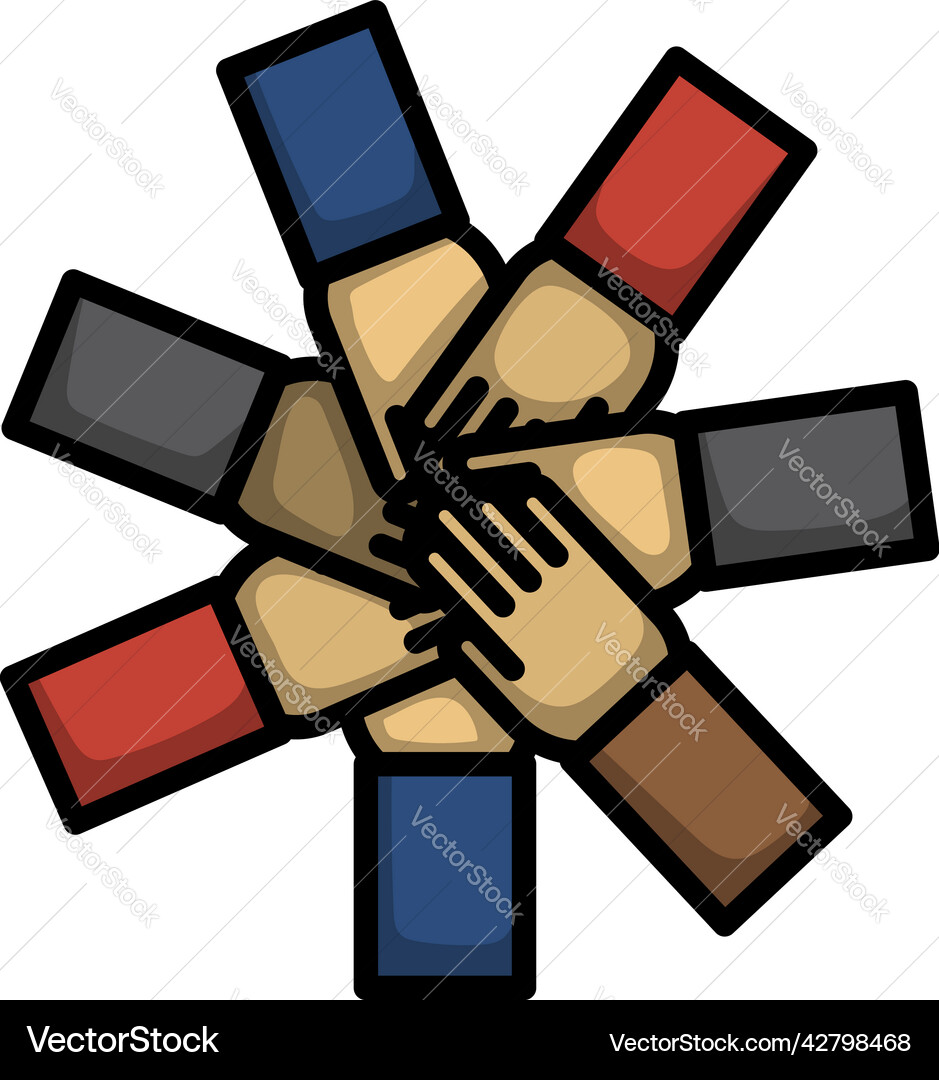 Unity and teamwork icon Unity and teamwork icon Vector Image