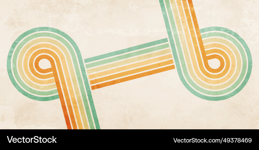 Abstract background of color lines in 70s retro Abstract background of color lines in 70s retro vector image