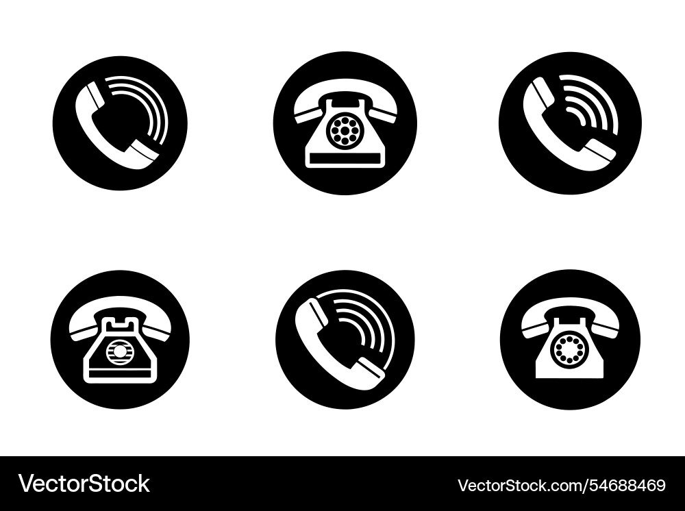 Art style call icon bundle set design Art style call icon bundle set design vector image
