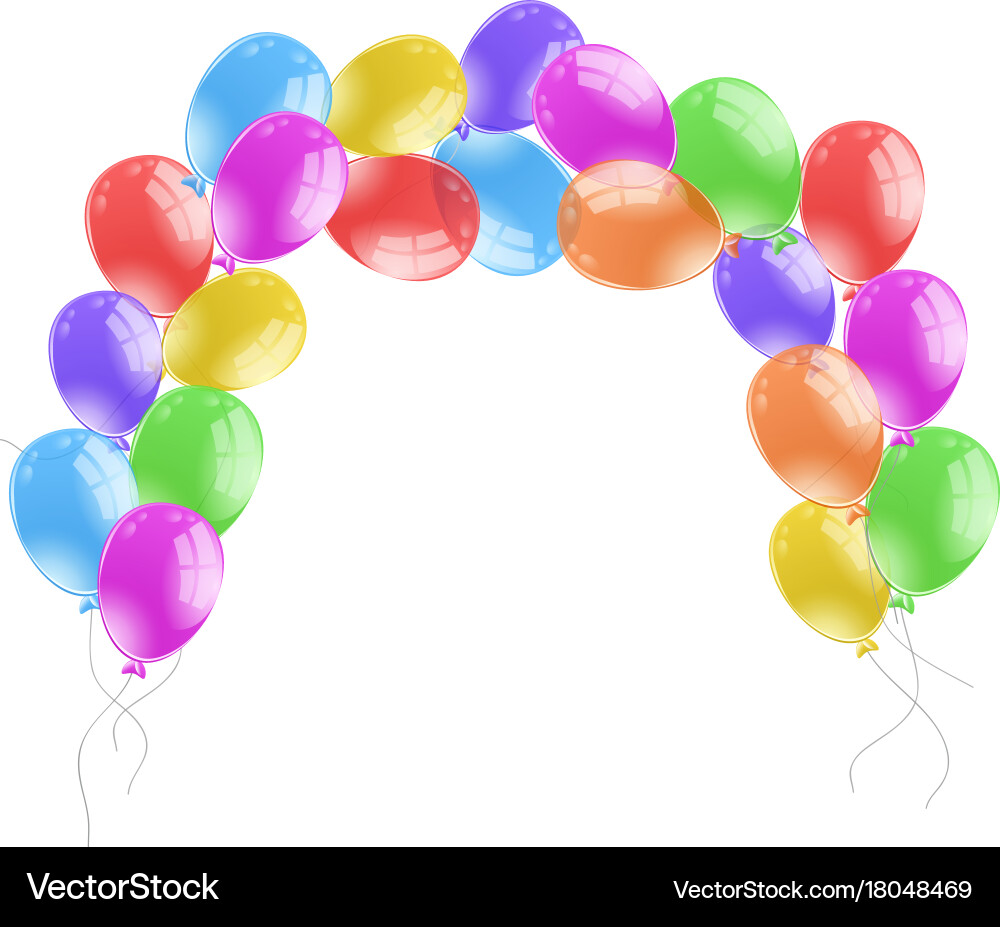 Colorful balloons on white background Vector Image