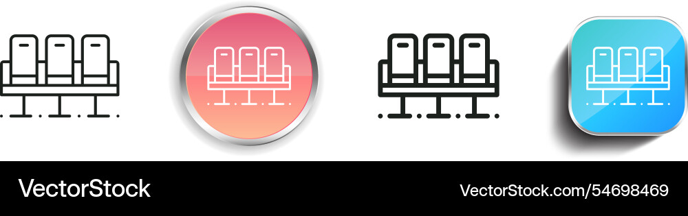 Hall icon thin linear regular and button style Hall icon thin linear regular and button style Vector Image