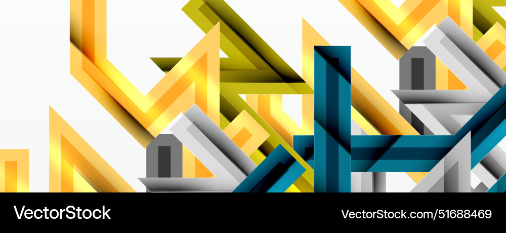 Line zig zag dynamic geometric abstract background vector image