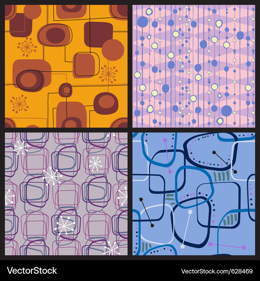 Retro Geometric Patterns vector image