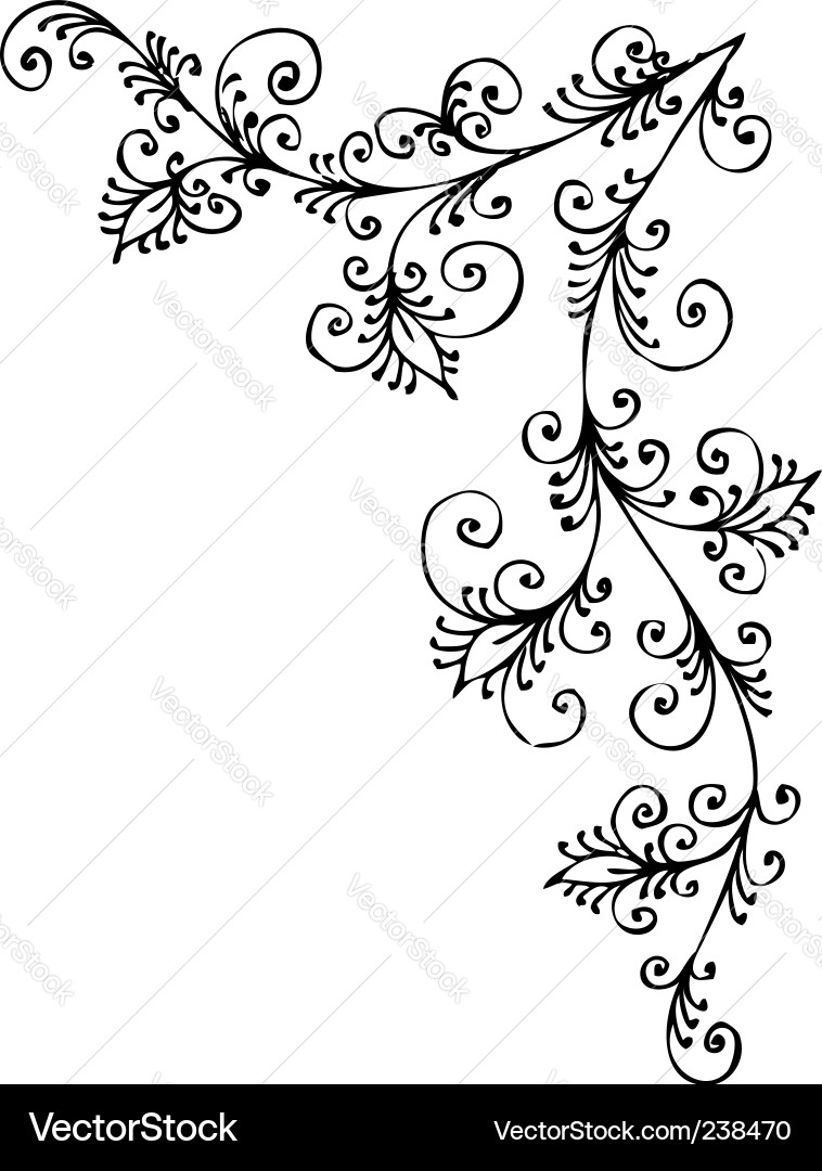 Baroque Swirl Pattern vector image