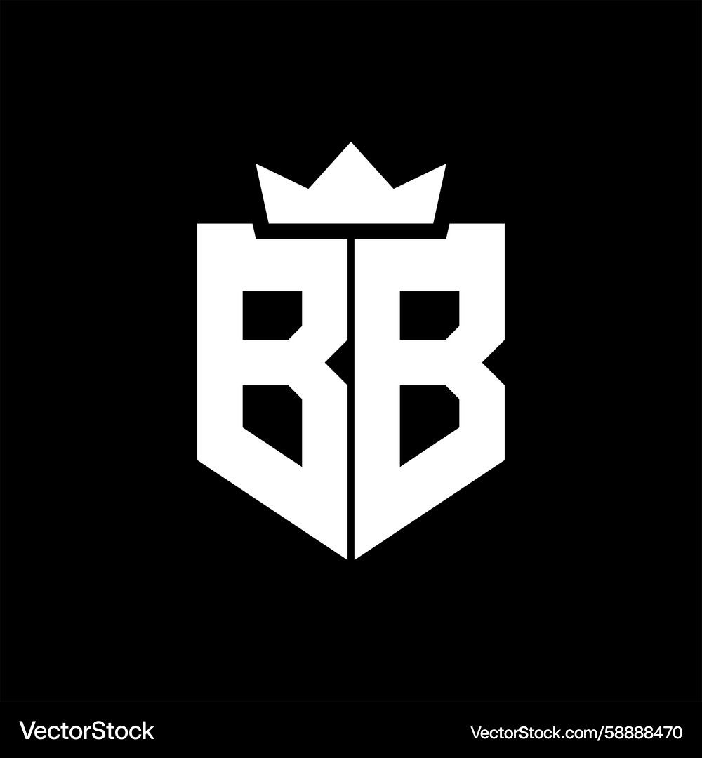 Bb image of a shield with sharp geometric style Vector Image