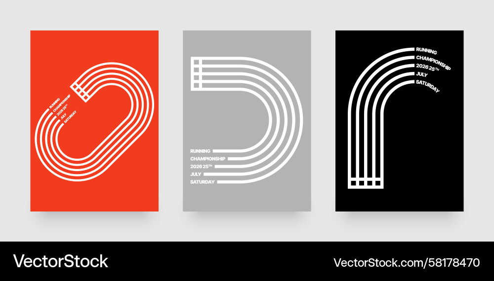 Running Track Event Layout Vector Image