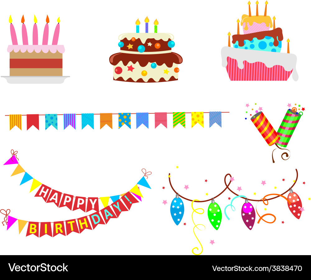 Set of holiday icons vector image