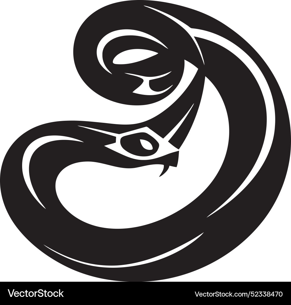 Shadowed scales noir snake stylemidnight python Vector Image