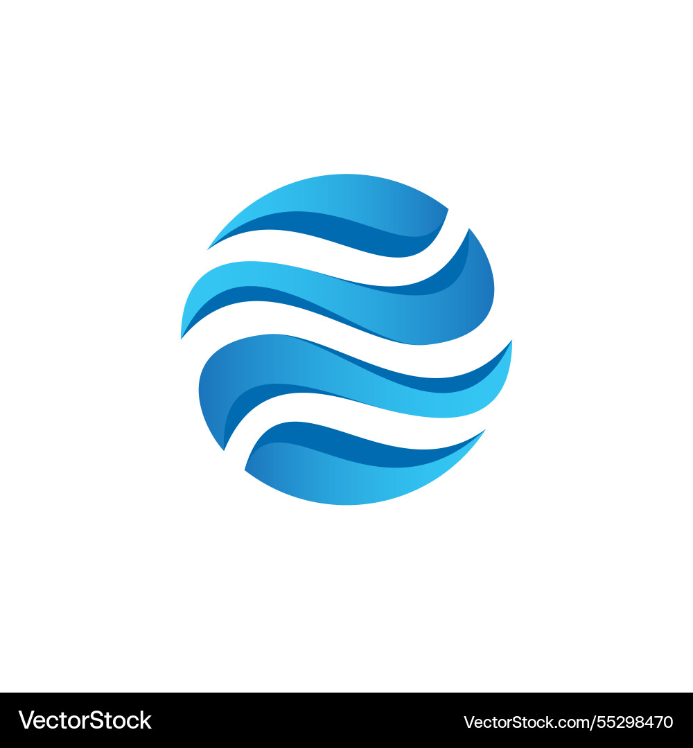 Three stylized waves Three stylized waves vector image