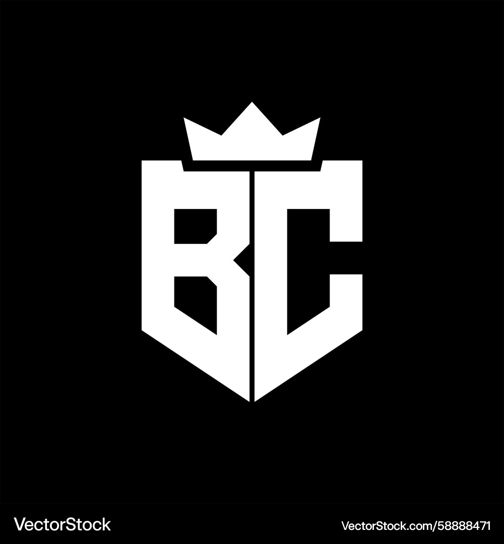 Bc image of a shield with sharp geometric style Bc image of a shield with sharp geometric style Vector Image