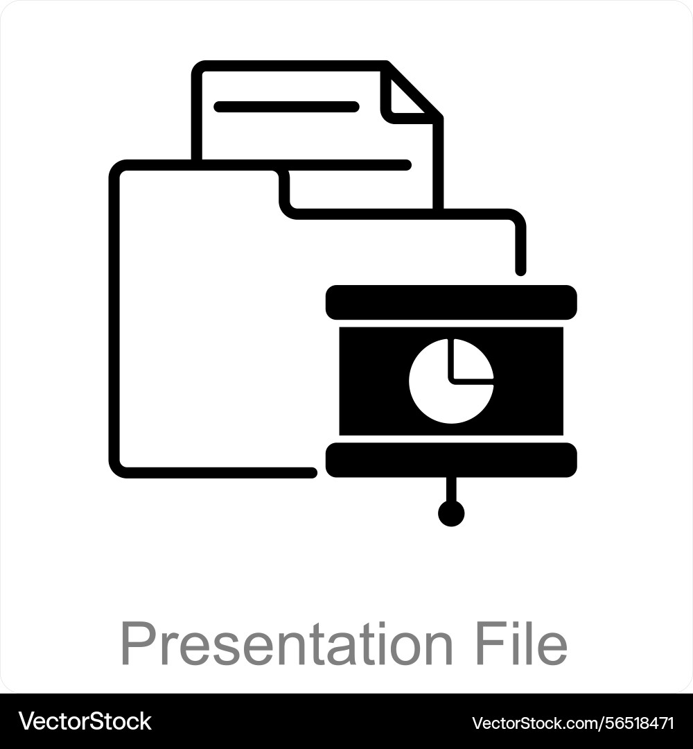 Presentation file and icon concept Vector Image