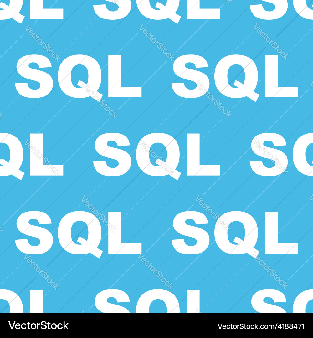 Sql seamless pattern vector image