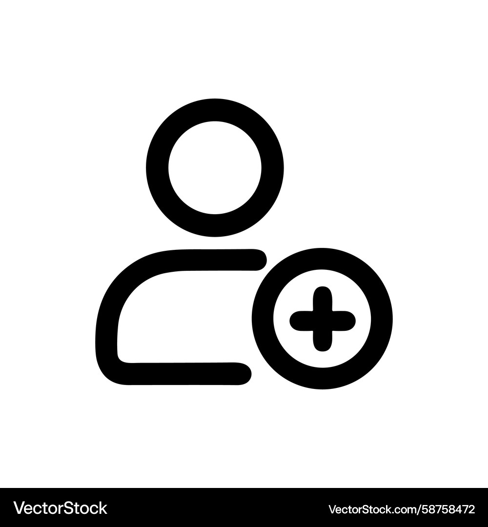 Add User Profile Icon Vector Image