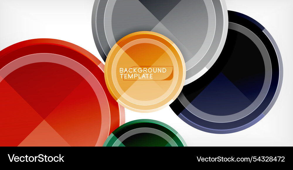 Geometric design abstract background - circles Vector Image