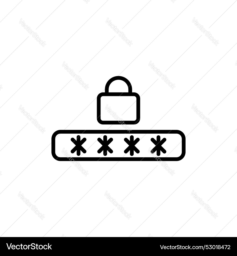 Password icon set login access secret private Password icon set login access secret private vector image
