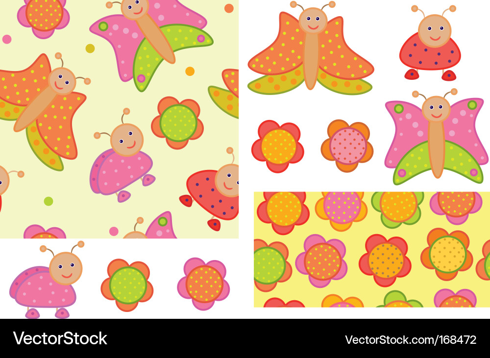 Seamless patterns vector image